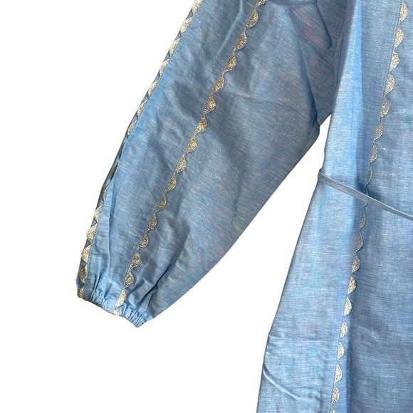 Biden Ric Rac Light Blue Tunic Dress with Tassel Details. Size 16R - Picture 7 of 15